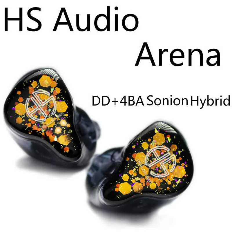 

HSAudio Arena DD+4BA Hybrid Hifi Music Monitor DJ Bass Audiophile 2Pin 0.78mm Earphones