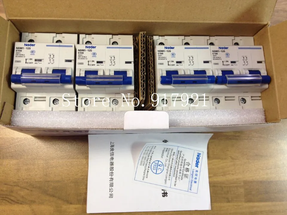 [ZOB] The letter NDM1-125 Nader genuine new C100 mini circuit breaker 2P100A air switch  --5pcs/lot