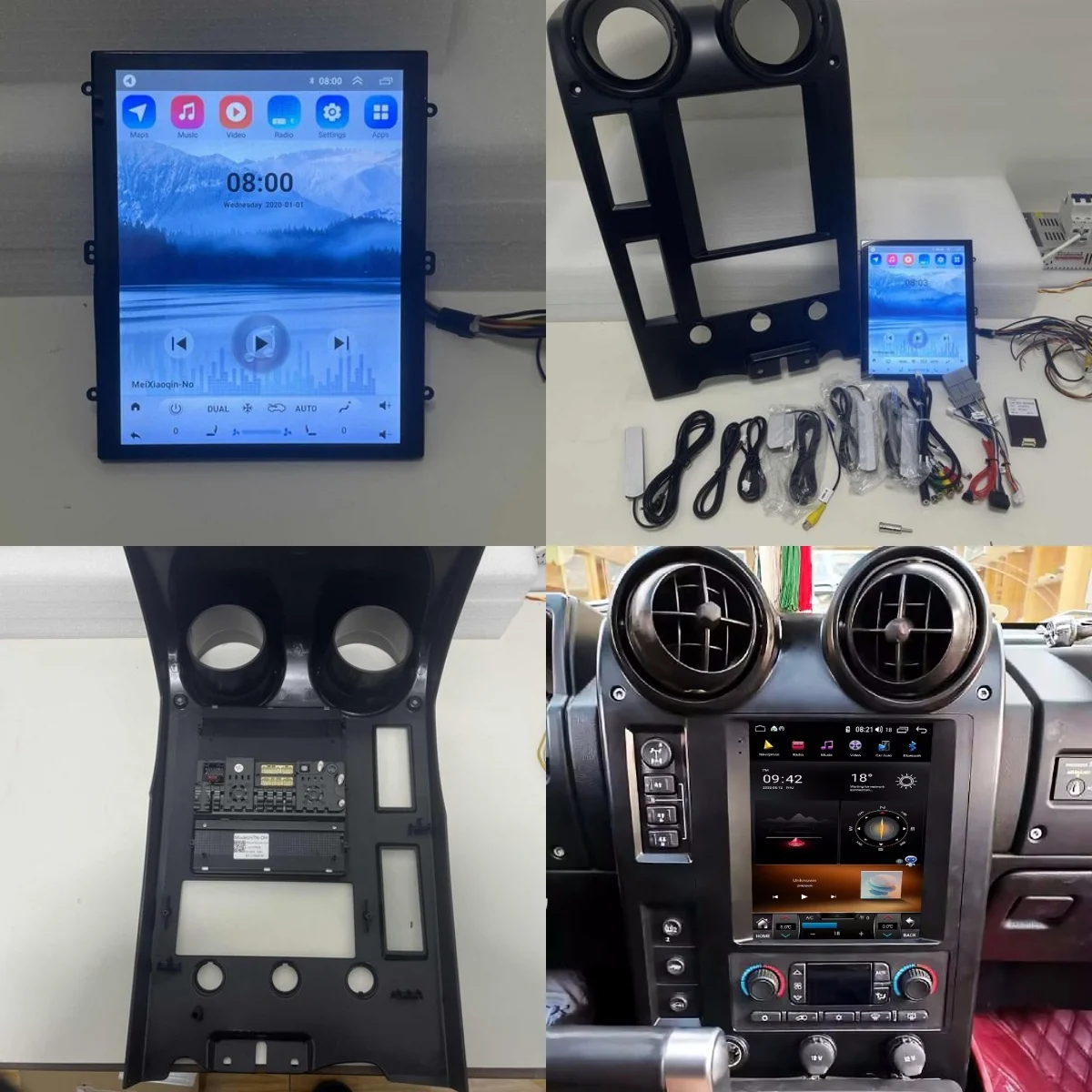 

for HUMMER H2 2004-2009 audio 2 din android receiver tesla style auto multimedia DVD player GPS navigation