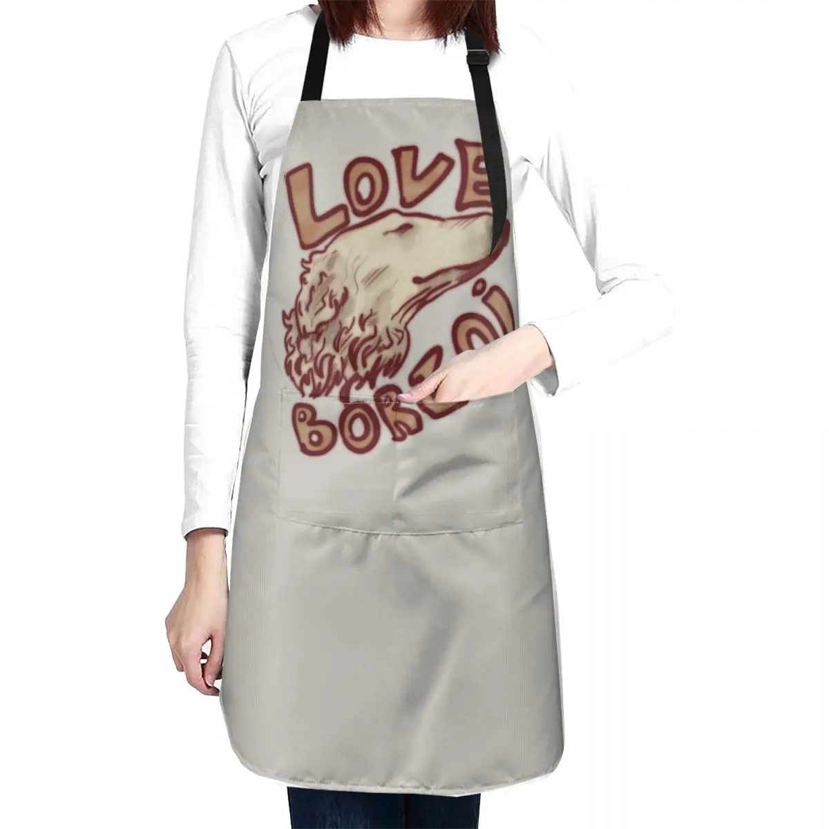 Dog Borzoi Love Borzoi Title Apron Home Supplies Kitchenware Apron