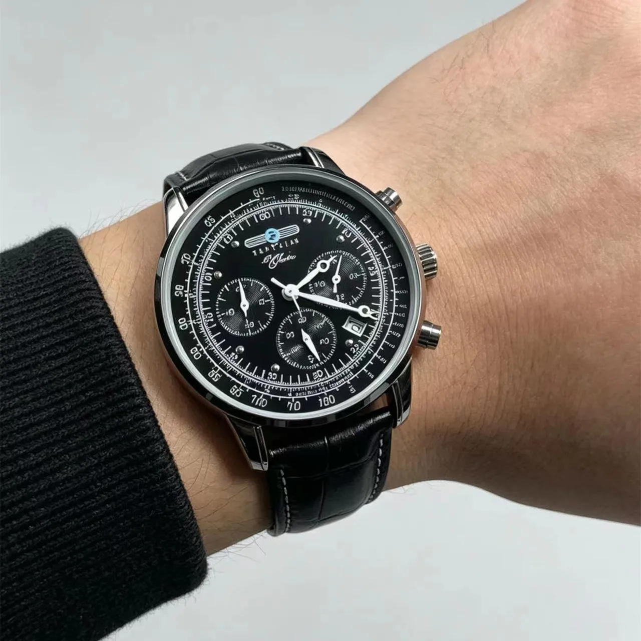 Zegarek męski 2026 Fashion Zeppelin Luxury Retro Chronograph - Klasyczny, automatyczny, z datownikiem, wersja pamiątkowa, idealny do stylizacji biznesowej i casualowej.