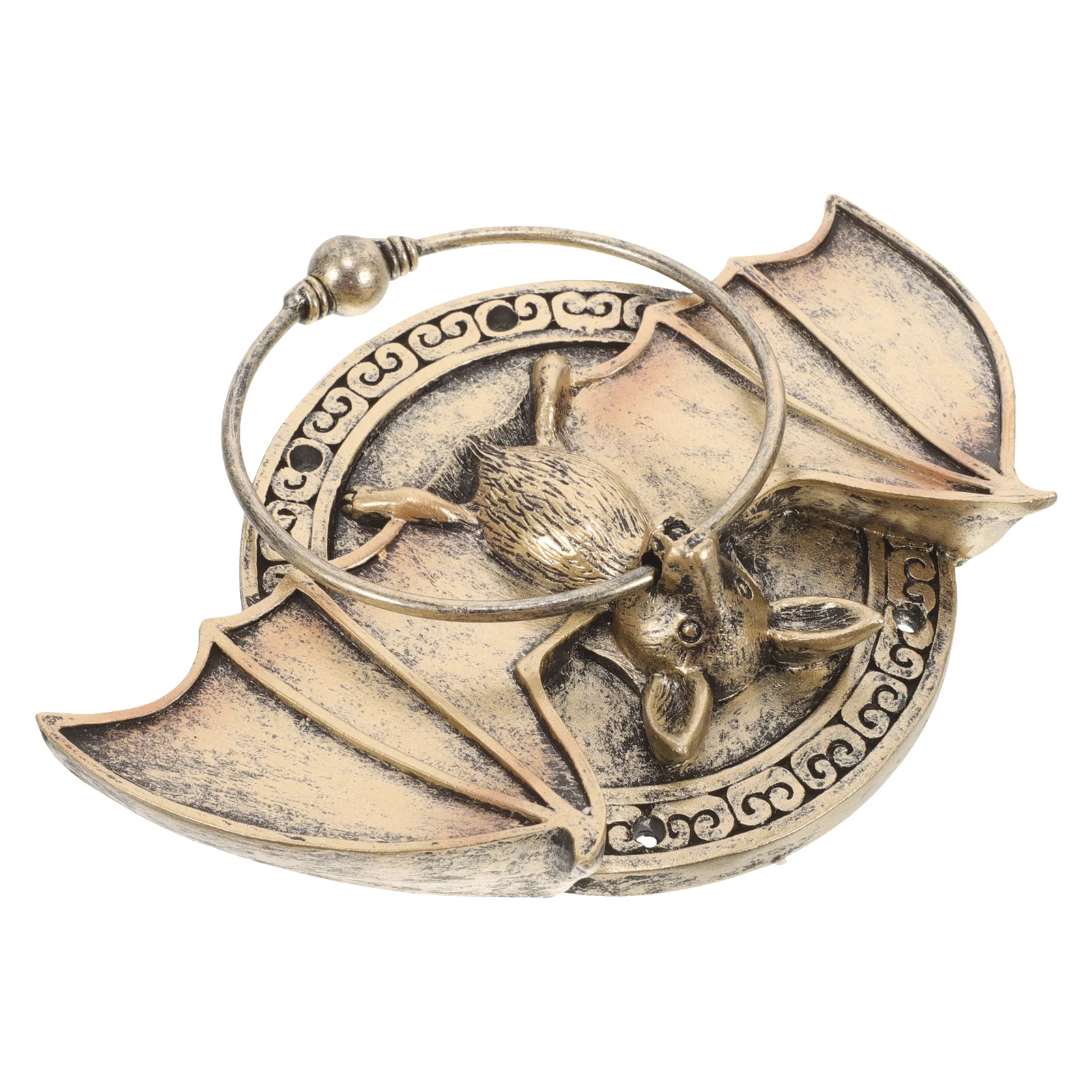 

Simulated Bat Door Knocker Indoor Mat Knockers for Front Vintage Classical Decorative Resin Home Decoration Part Travel Handle