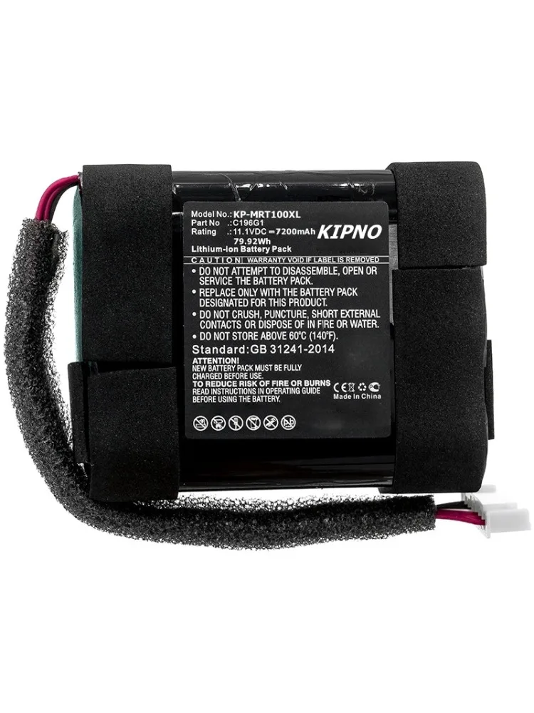 KIPNO batterie de haut-parleur haute capacité 11.1V 7200mAh C196G1 pour grande capacité Marshall Tufton