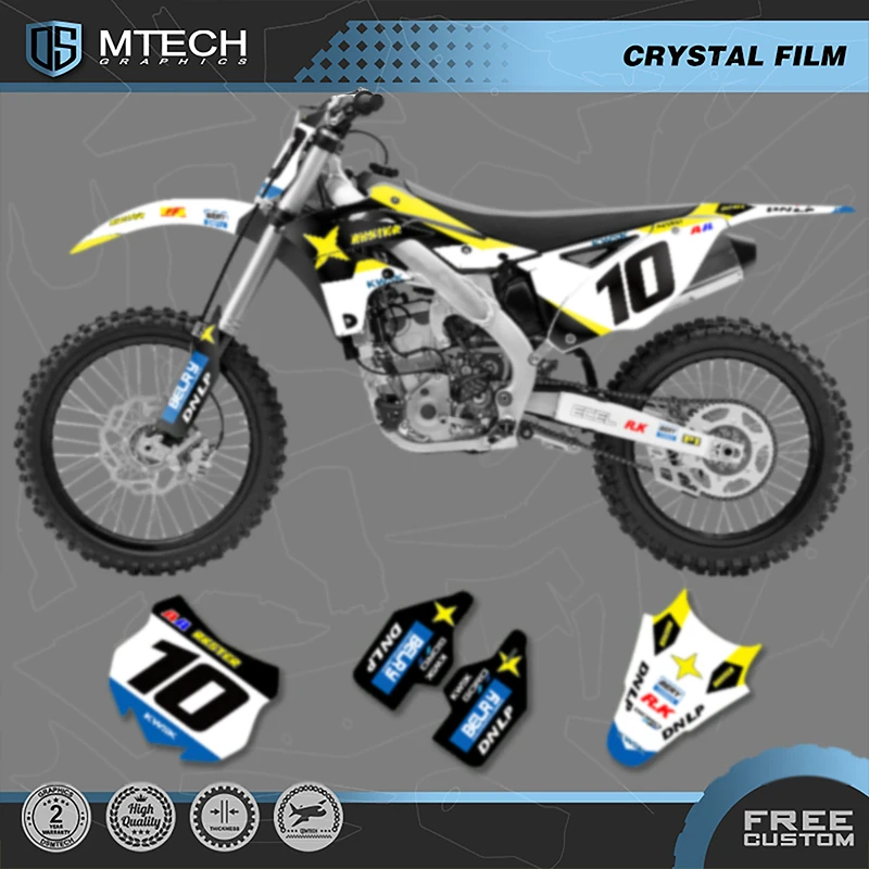 

DSMTECH Custom Team мотоциклетная графика фоновые наклейки наборы наклеек для KAWASAKI KXF250 KX250F 2013 2014 2015 2016 003