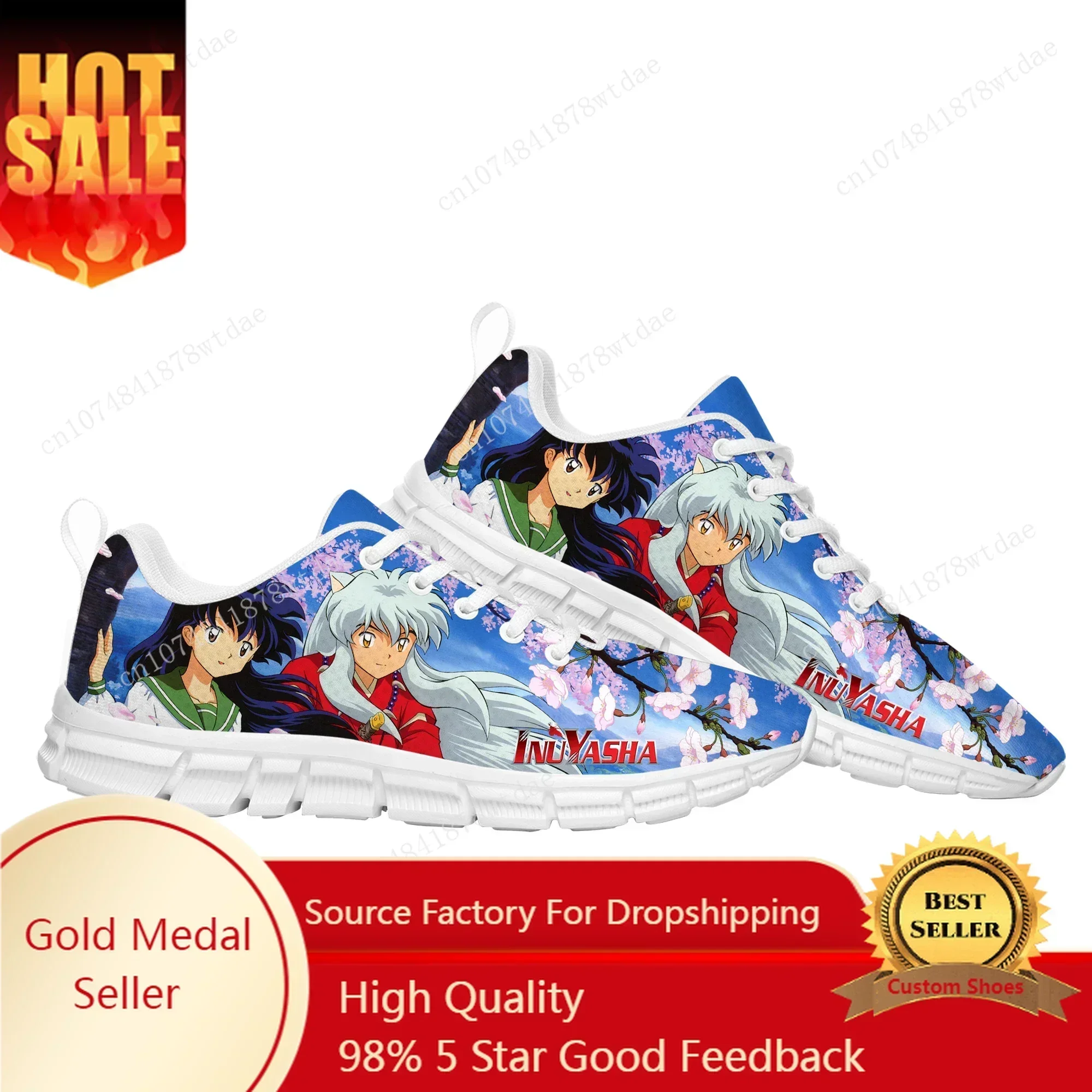 Inuyasha Sports Shoes Mens Womens Sneakers Kagome Higurashi High Quality Manga Comics Sneaker Custom Shoe