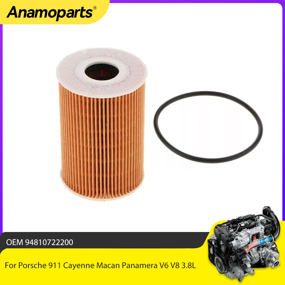 Engine Parts New Engine Oil Filter Fit 3.8 L For Porsche 911 Cayenne Macan Panamera V6 V8 3.8L  94810722200