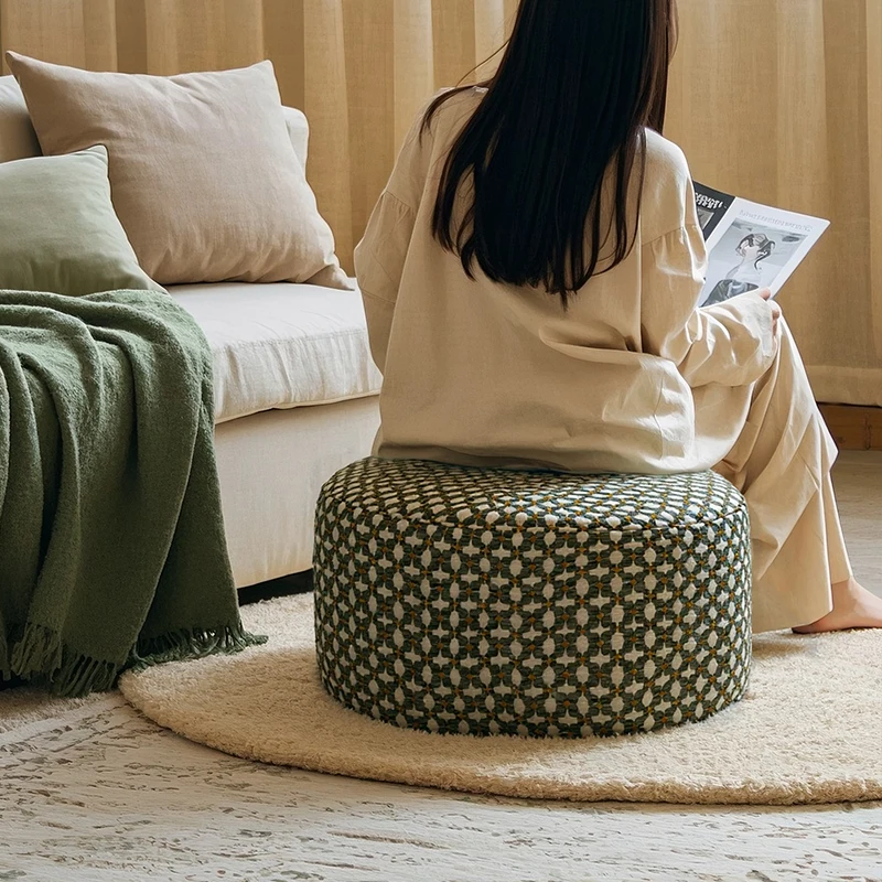 Detachable Modern Simple Style Mixed Fabric Carpet Pad Tatami Floor Sofa Bench Cushion Living Room round Zafu Meditation Pad