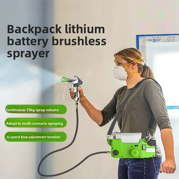 Portable Small Lithium Battery High Pressure Airless Paint Sprayer Electric Spray Gun For Wall Latex Paint Coating Spraying