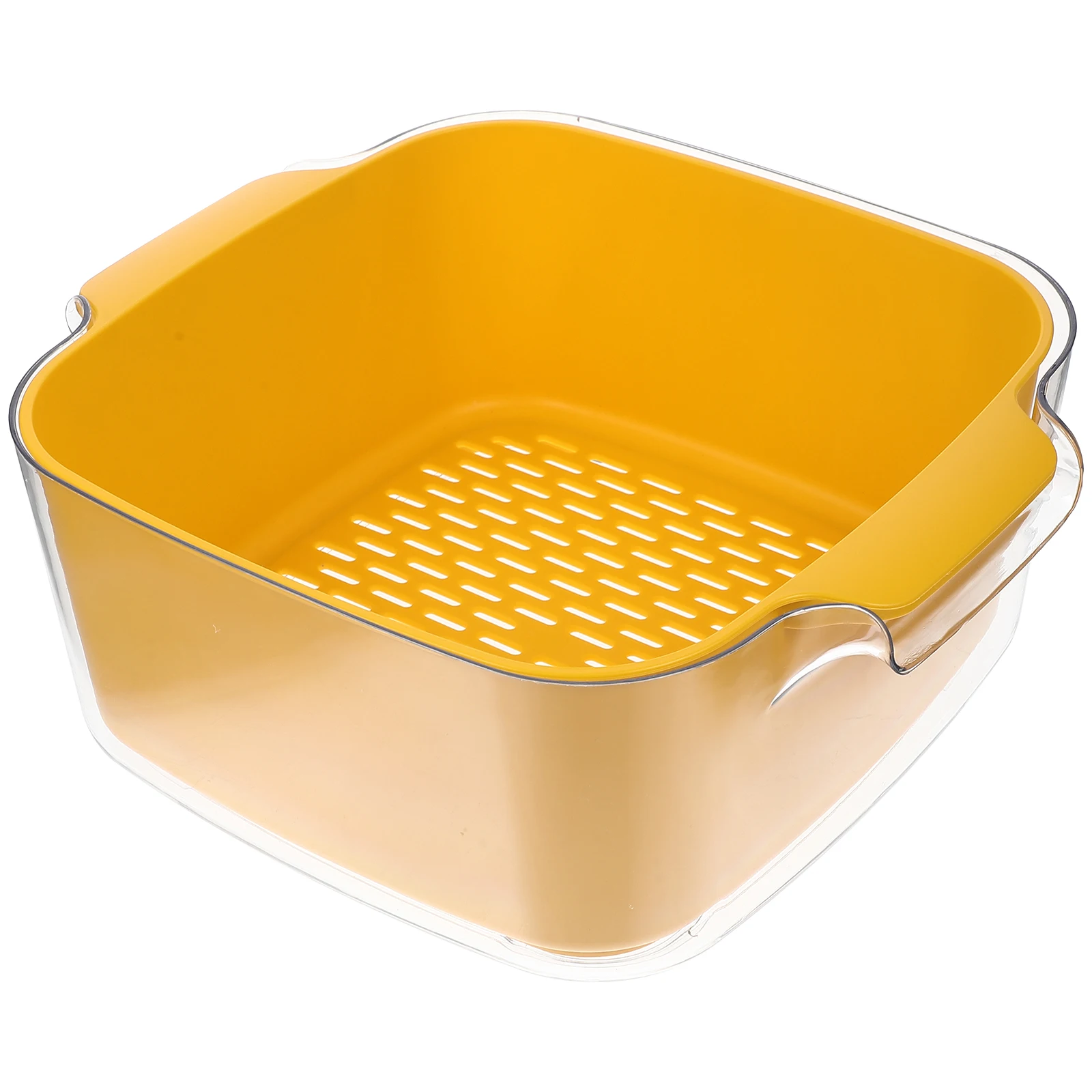 

1pcs Fine Mesh Vegetable Drain Basket For Fruits Washing Kitchen Strainer Bowl Household Drainer Multi-Function Storage Basket