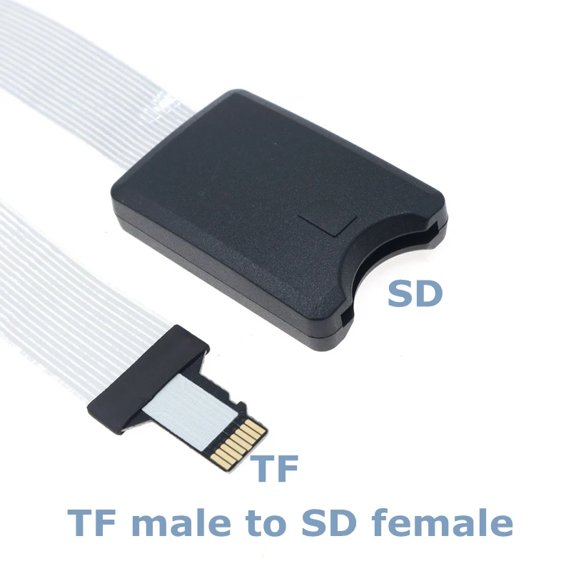 0.1m 0.6m FFC Cable SD Card Female Head to TF Micro SD Male Head SD/TF Flexible Extension Cable Extender Adapter Card Reader