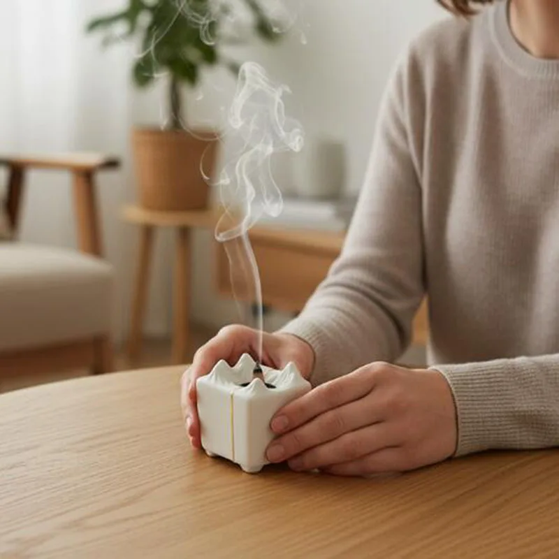 Porcelain Mountain Range Tower Incense Burner Creative Sandalwood Incense Holder Smell Fragrance Censer Home Decoration