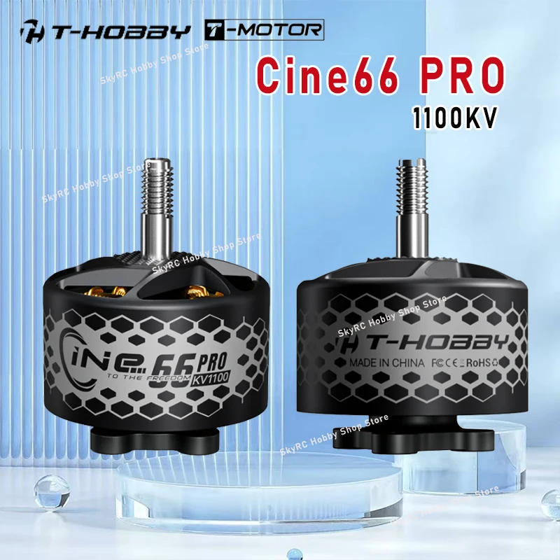 T-MOTOR T-HOBBY Cine66 PRO 1100KV Бесщеточный двигатель — 6-8S Напряжение 3,7 кг Тяга 8–9,5 дюйма X4/X8 Cinematic FPV RC Power Part