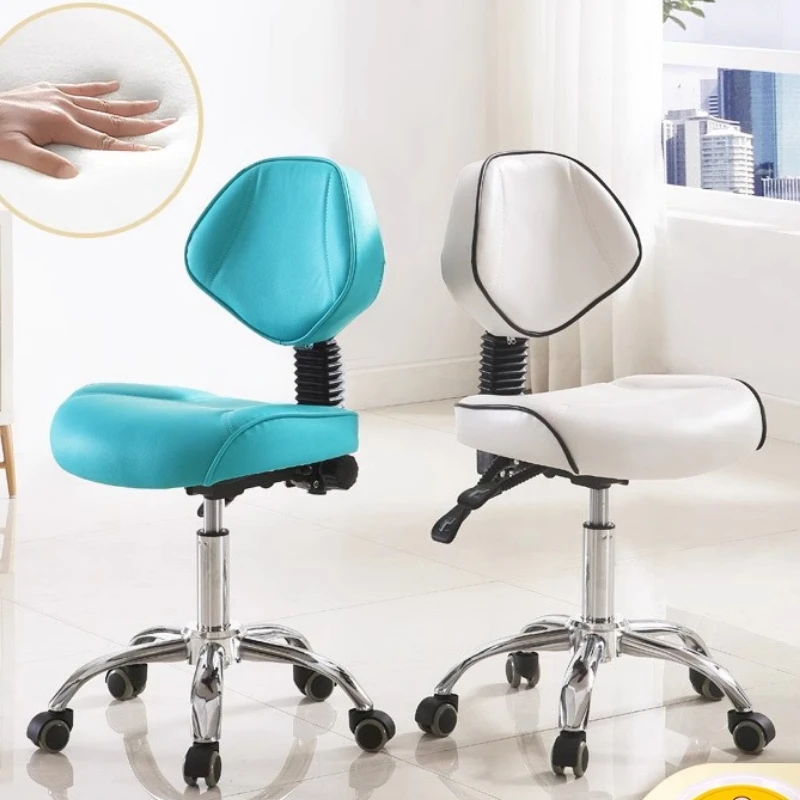 

Computer Mobile Massage Tables Lift Beauty Operating Backrest Chair Saddle Soft Cushion Salon Furniture Cadeira Giratória MHWSY
