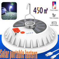 ZK20 Super Bright LED Bulb Solar Lamp Rechargeable Remote Control Outdoor Camping Lantern Portable Emergency Night Market Light