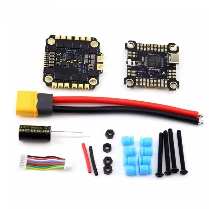 SoloGood F722 60A Stack ICM42688P 4in1 ESC Flight Controller BLHELI_S for RC FPV Racing Freestyle Long Range Accessories