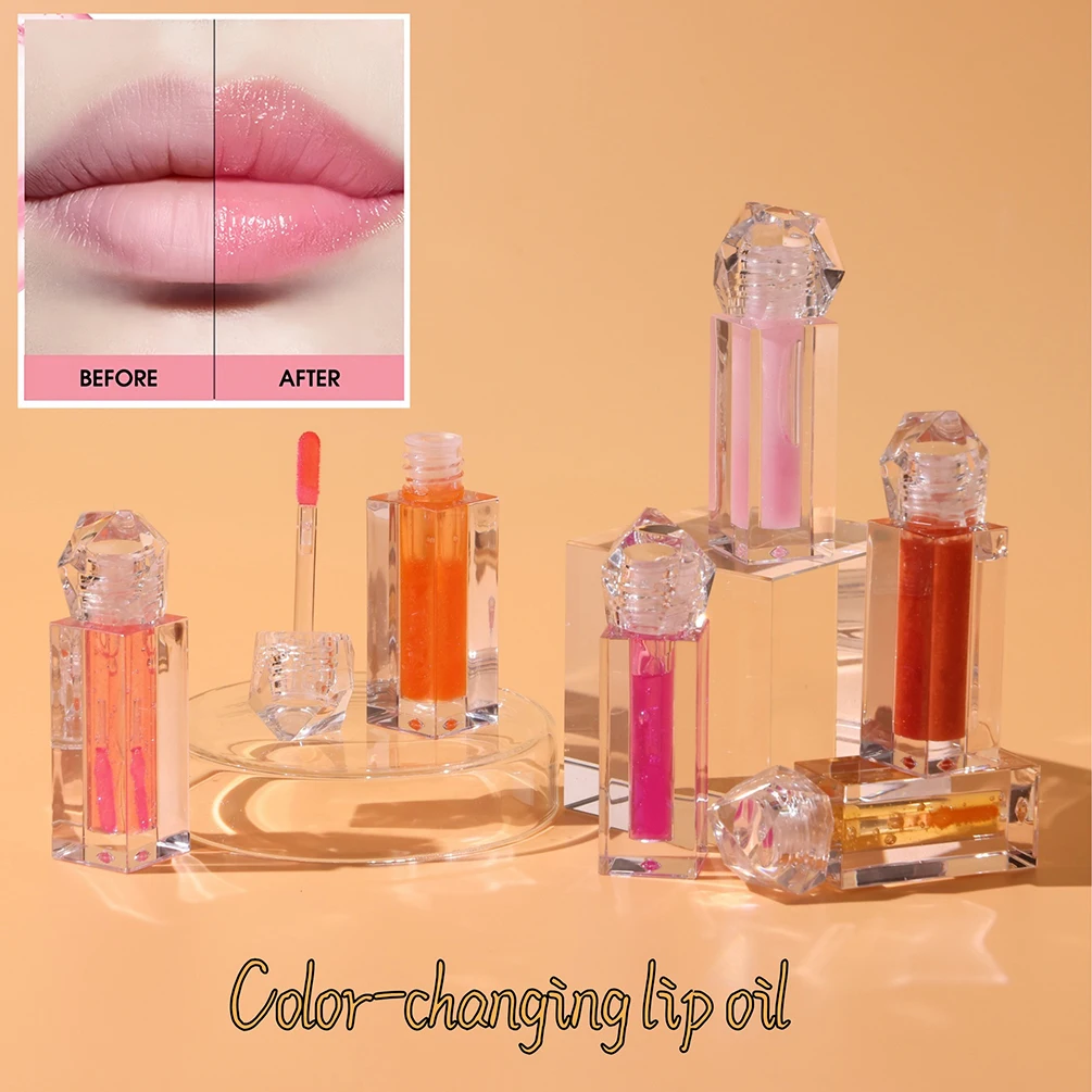 12-color Private Label Lip Oil Custom Logo Hydrating Nourishing Plump Lips Plumping Color-Changing Glossy Lipgloss Makeup Vegan