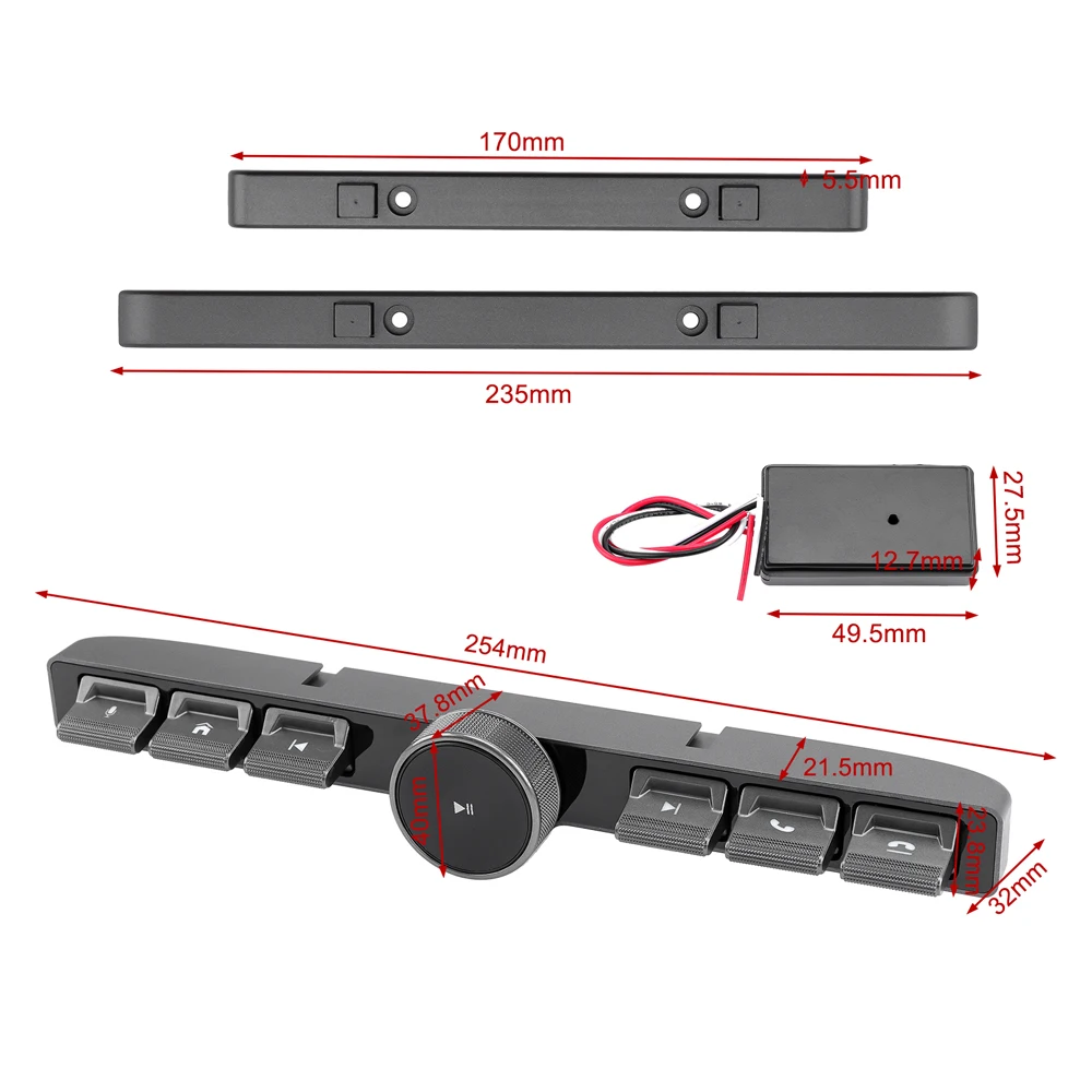 7Keys Car Wireless Multimedia Remote Controller Universal Intelligent Party Control Volume Adjuster Button For Navigation Player