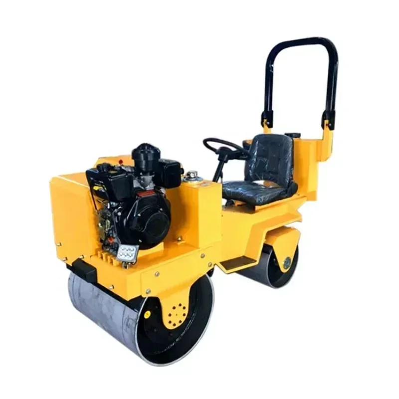 Factory Direct Hand Road Roller For Sale Earth Compactor Price Factory Supply Vibration Road Roller Double Drum 1 Ton Roller