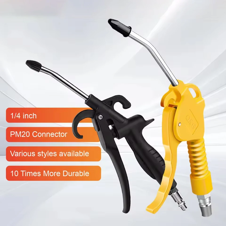 New Air Blow Gun,High Flow Air Blower Gun for Compressor with Angled Bent Nozzle,Three Colors to Choose from,Short style