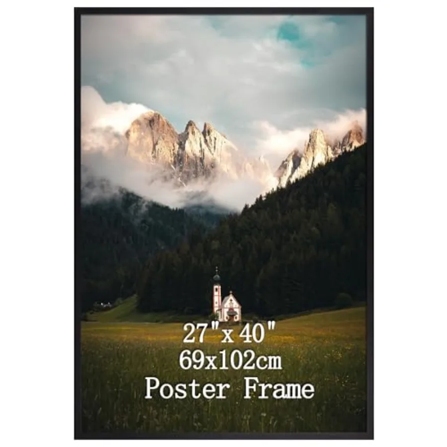 

27x40 Poster Picture Frame Textured Metal Frame 40x27 for Wall Display Single