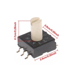 1PCS RM3HAF-10R Rotary Encoder Switch Dial Switch 10 0-9 Coding Switch Patch 3:3 With Handle Rotary Coding Switch