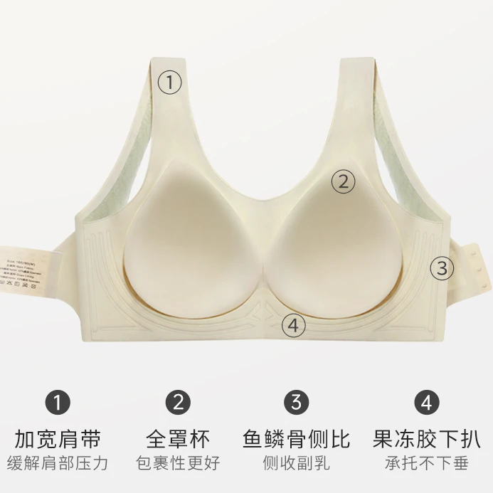 MeooLiisy Plus Size C-E Cup Underwear Minimizer Thin Cup No Show Seamless Vest Women Bras Push Up Brassiere