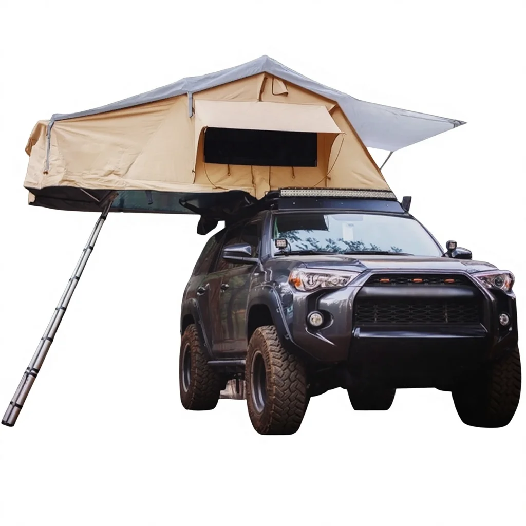 

Всесезонная уличная палатка для автотуризма, камуфляжная, из утолщенной водонепроницаемой и ветрозащитной ткани Оксфорд, с мягким верхом, быстросборная