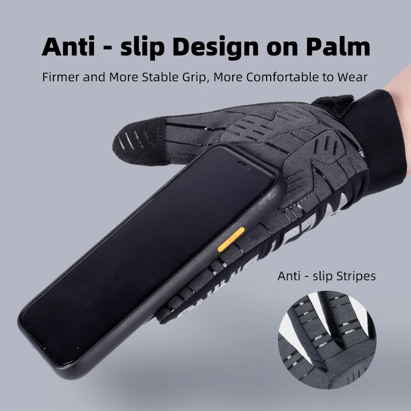 WEST BIKING High Elastic Anti-Slip Full Finger Cycling Gloves Touch Screen Compatible Bicycle & Motorcycle Sports Gloves