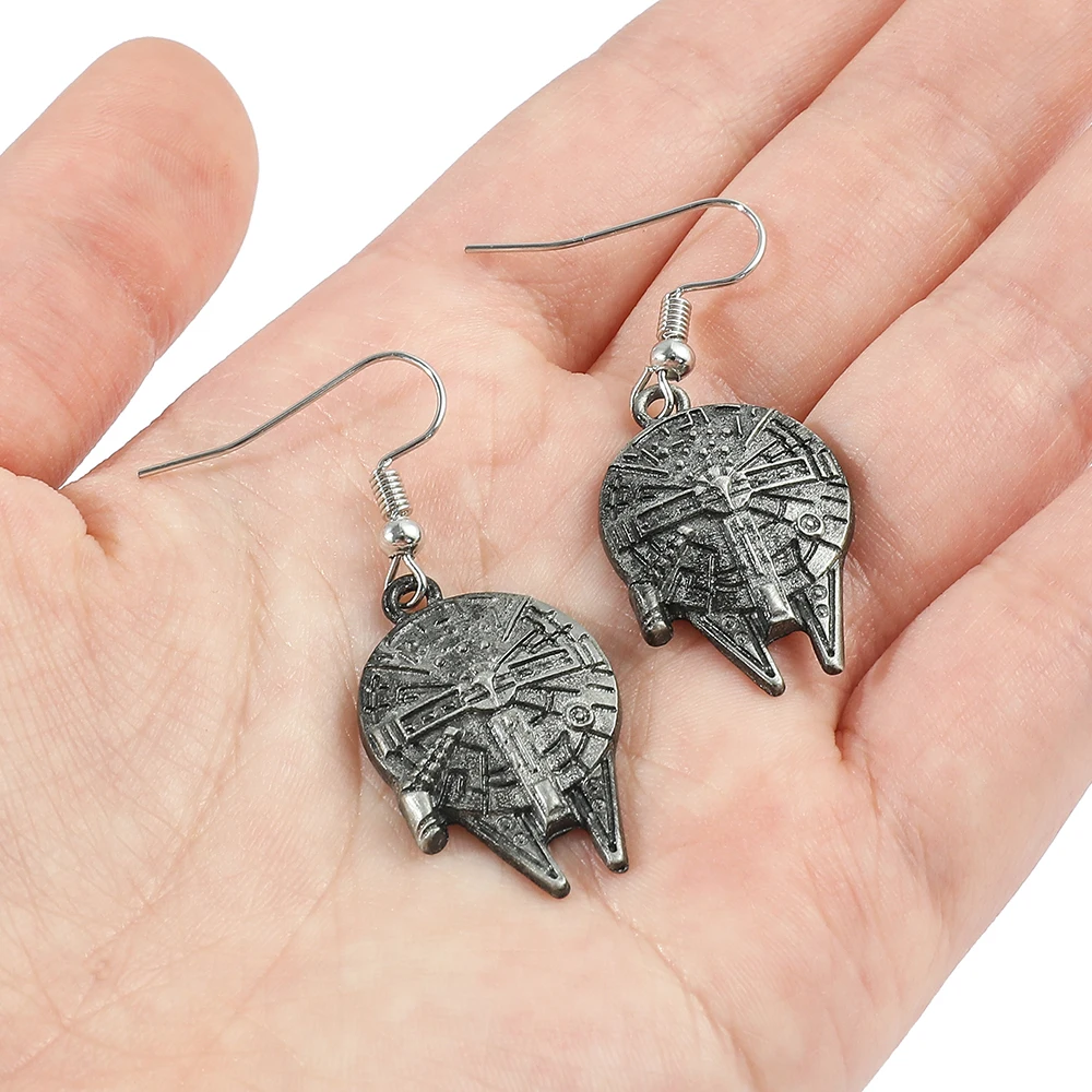 Star Wars Ring Millennium Falcon Metal Alloy Pendant Earrings Party Jewelry Gift For Fans