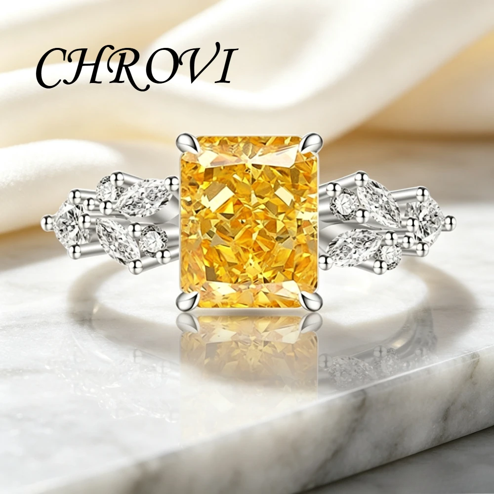 Luxurious 925 sterling silver gemstone ice flower ring for women - ultra-shiny high-carat diamond finger ring