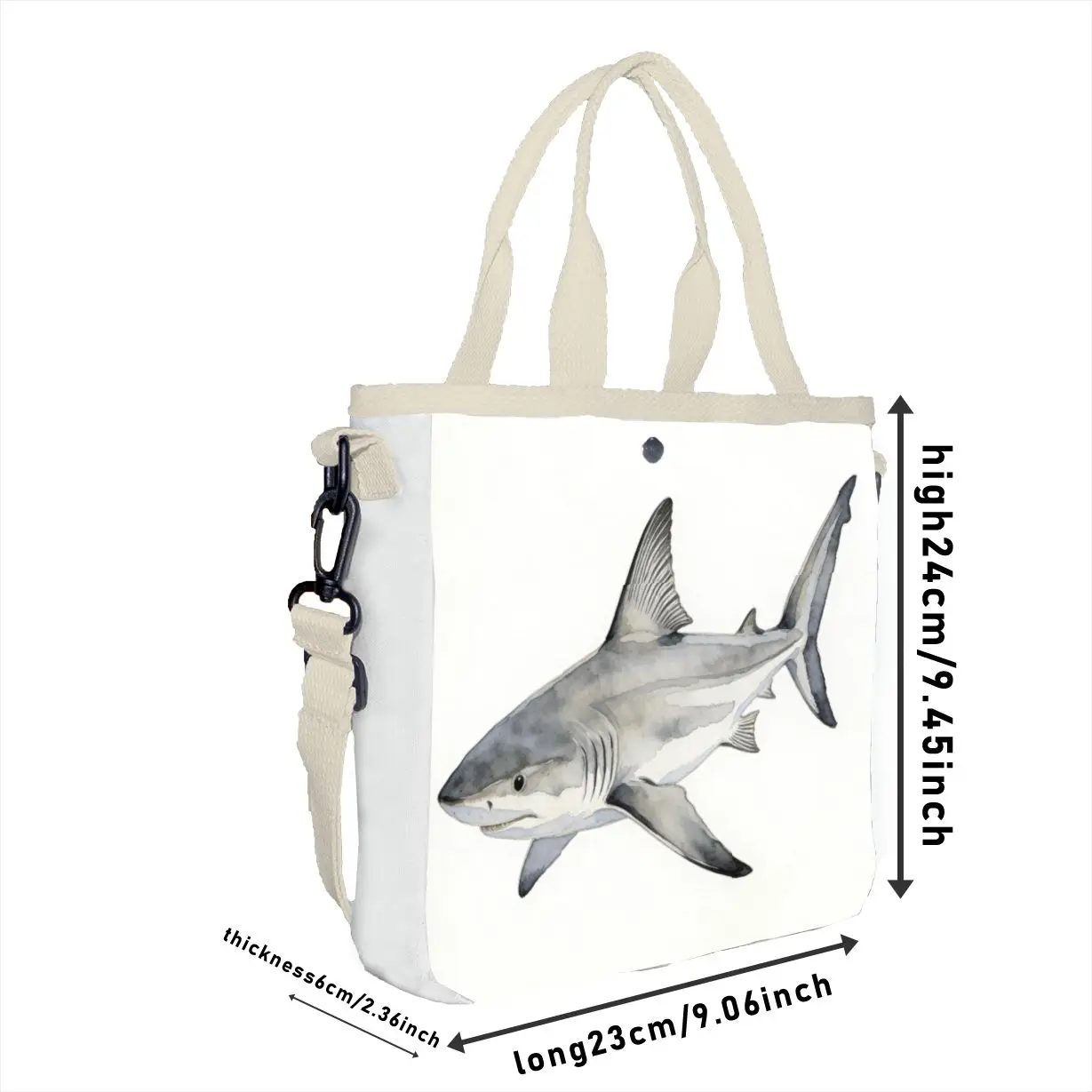 For Men Women Minimalist Ocean Shark Crossbody Bag Mini Handbag for Beach Adjustable Strap
