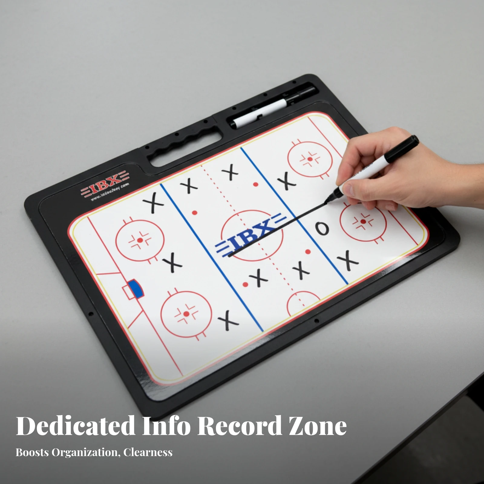 Ice Hockey Coaching Board Lined Notes Area Hockey Coaching Board Sports Equipment Portable Lightweight for Coaches