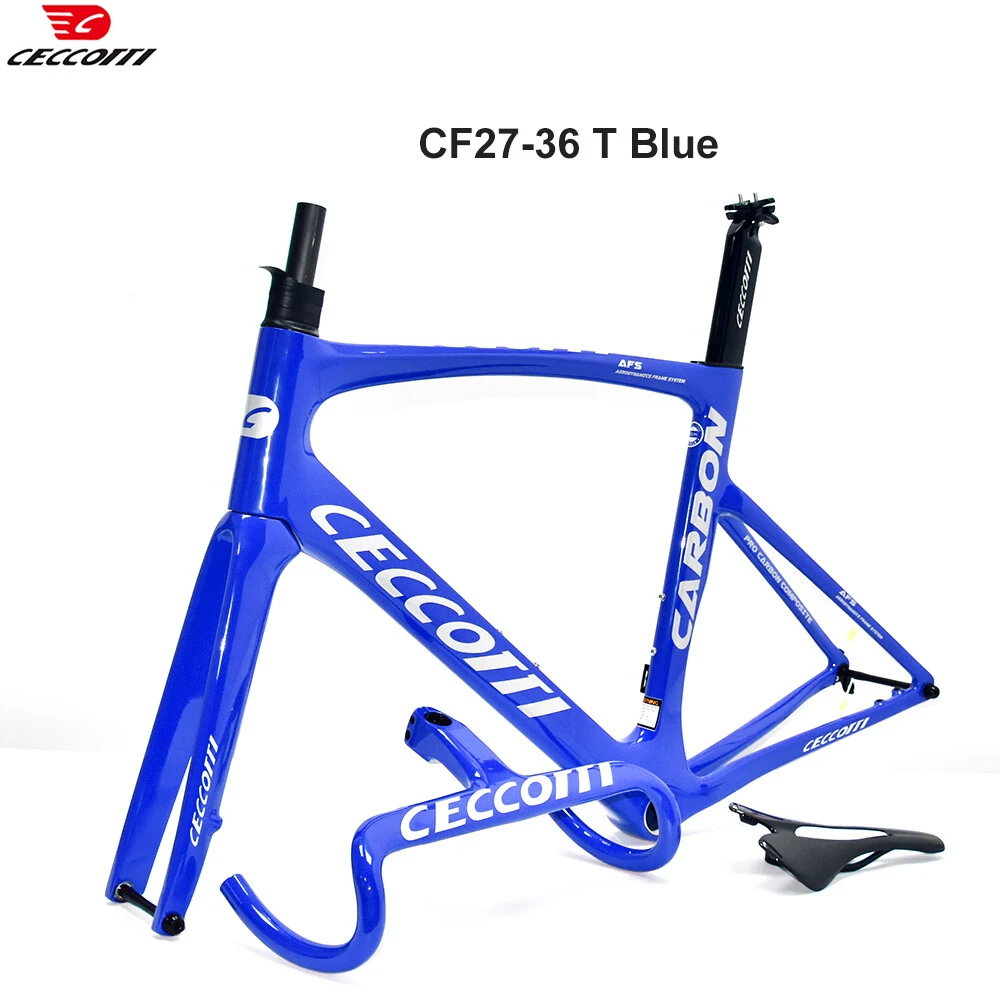 

CECCOTTI Full Hidden Cable Road Bike Frame with handlebar seatpsot saddle bottle cage full carbon bike parts