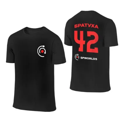 Harajuku Oversized Streetwear Men's Clothing 42 Братуха Graphic Print Tshirt Cotton Hip Hop Letter Short Sleeve Top Tee Goth Y2k image 4