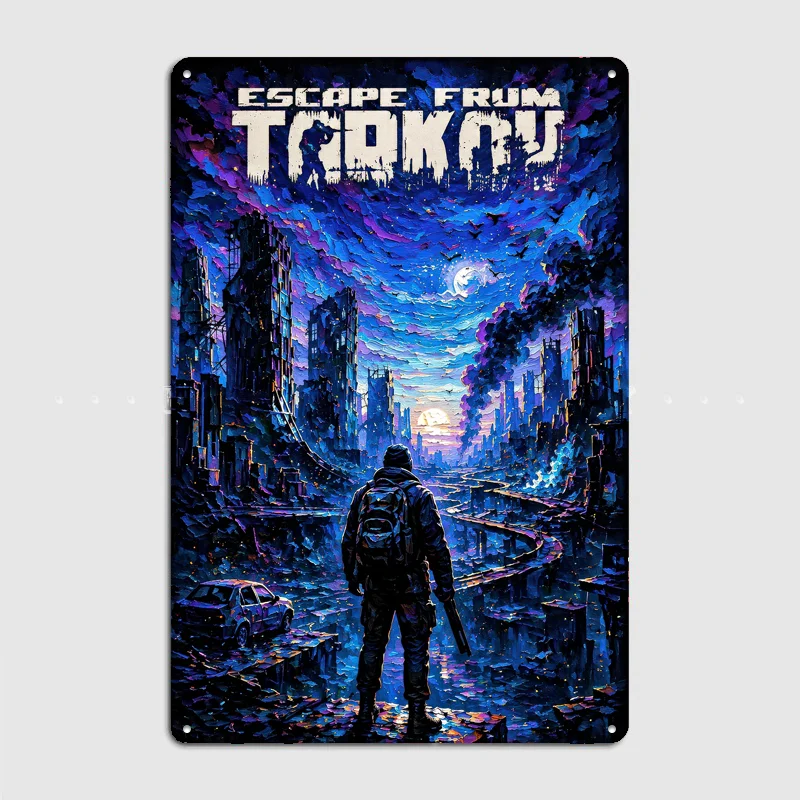 Escape from Tarkov Poster Metal Tin Sign Indoor Outdoor Home Decor Bar Custom Posters Wall Room Decorations
