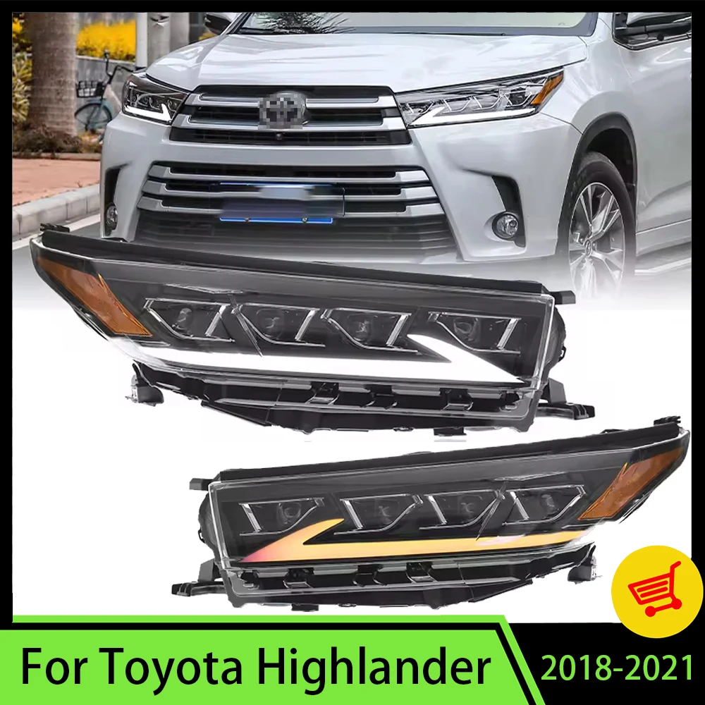 

Car Head Light LED Headlight for Toyota Highlander 2018 2019 2020 2021 Car Lamps Daytime Running Lights Dynamic Turn Signals