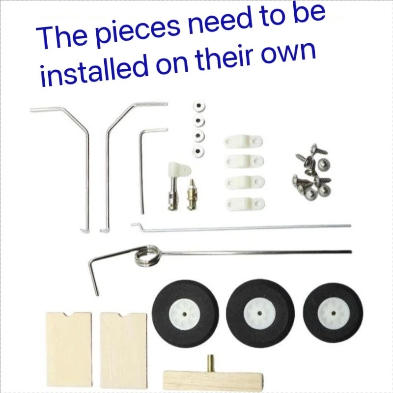 

SU27 KT Board RC Airplane Landing Gear Kit With Wheels DIY Fixed Wing Aircraft Replacement Parts Steering Landing Gear for RC
