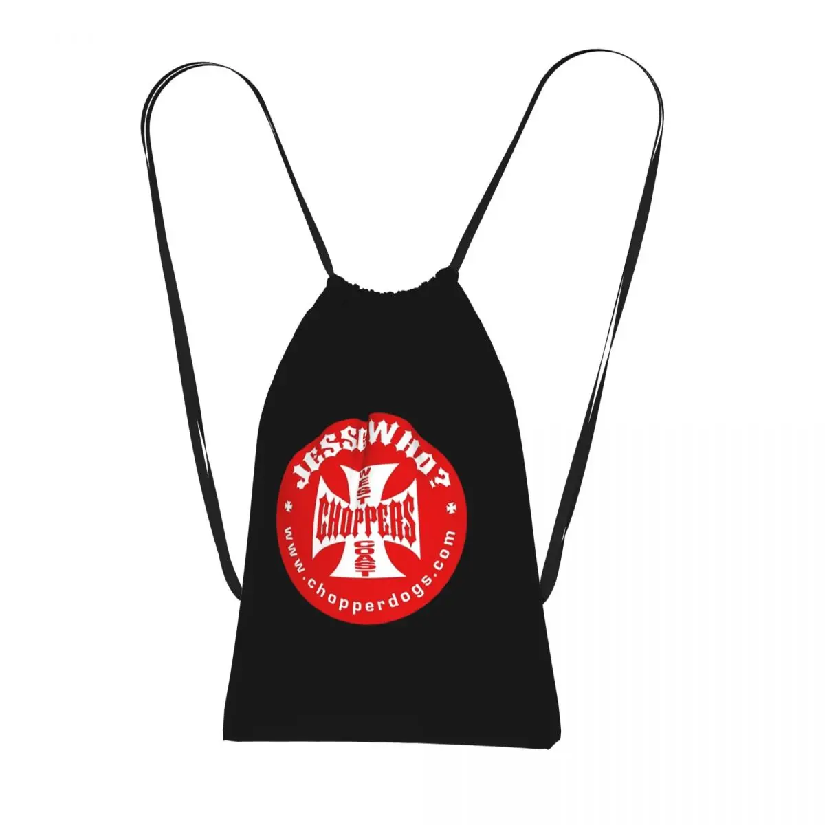 

Personalized West Coast Iron Cross Choppers Backpacks Multi-function Drawstring Bags Sports Bag Book Bags for Man Woman Students
