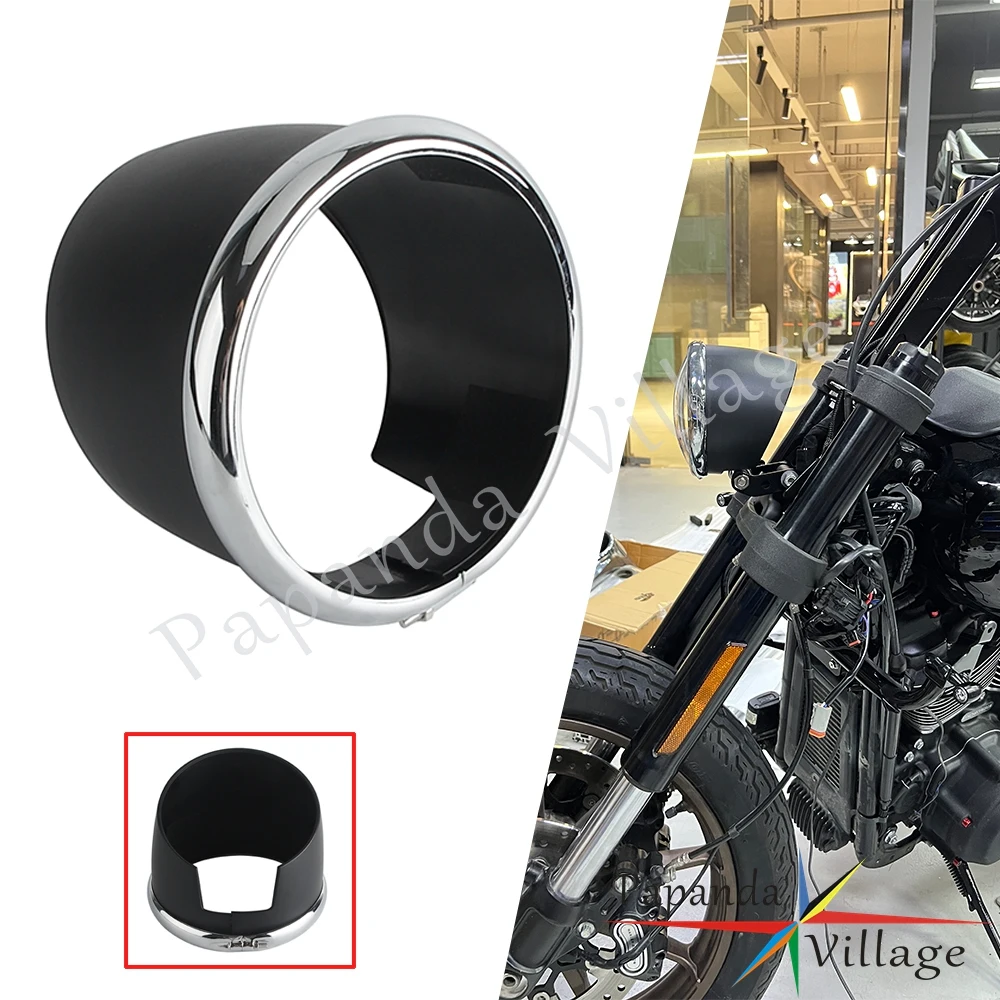 

For Harley Softail Low Rider S 117 114 FXLRS 2020-2024 Motorcycle Headlight Housing Front Lamp Shell Trim Ring Shell Lamp Cover