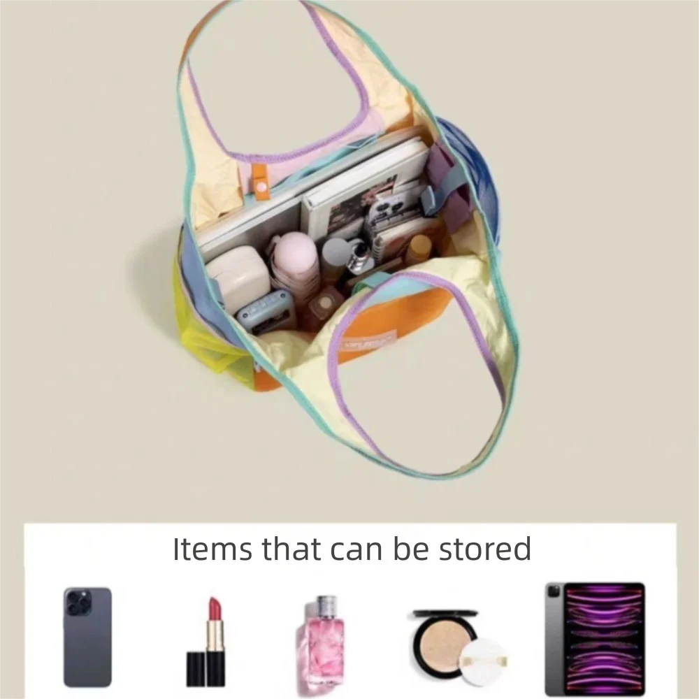 حقيبة حمل دوبامين جديدة حقيبة تخزين محمولة خفيفة للغاية حقيبة يد نايلون قابلة للطي حقيبة تسوق للنساء #5