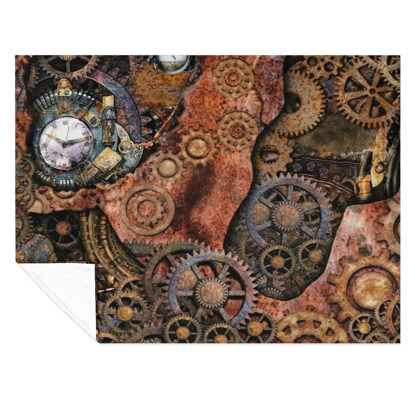 

Steampunk Gear Art | Clockwork Gears | Steampunk Cogwheel Gears Throw Blanket Blankets For Bed Weighted Polar Blankets