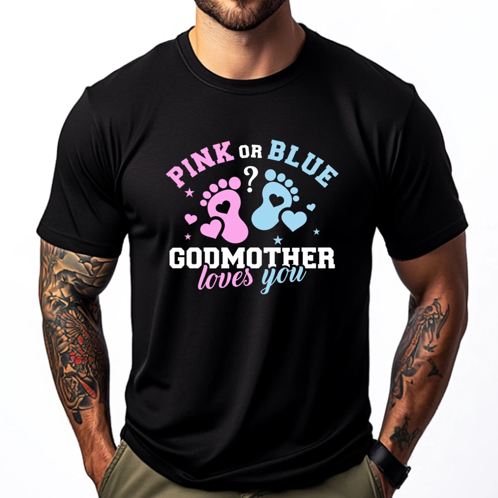 

Gender Reveal Godmother Cotton Graphic Tees Christmas Large Size Luxury Designer Clothes England Style