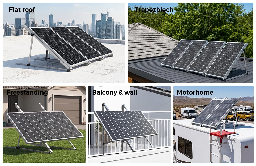 RVPOZWER 45 Zoll Verstellbare Solarmodul-Neigungshalterungen 1/2/4 Sets Faltbare Neigungsstützen Schwerlast-Stützrahmen für Netzunabhängige Stromsysteme Dachinstallation für Wohnmobile, Anhänger, Boote, PV-Panel-Montage – Detail 6