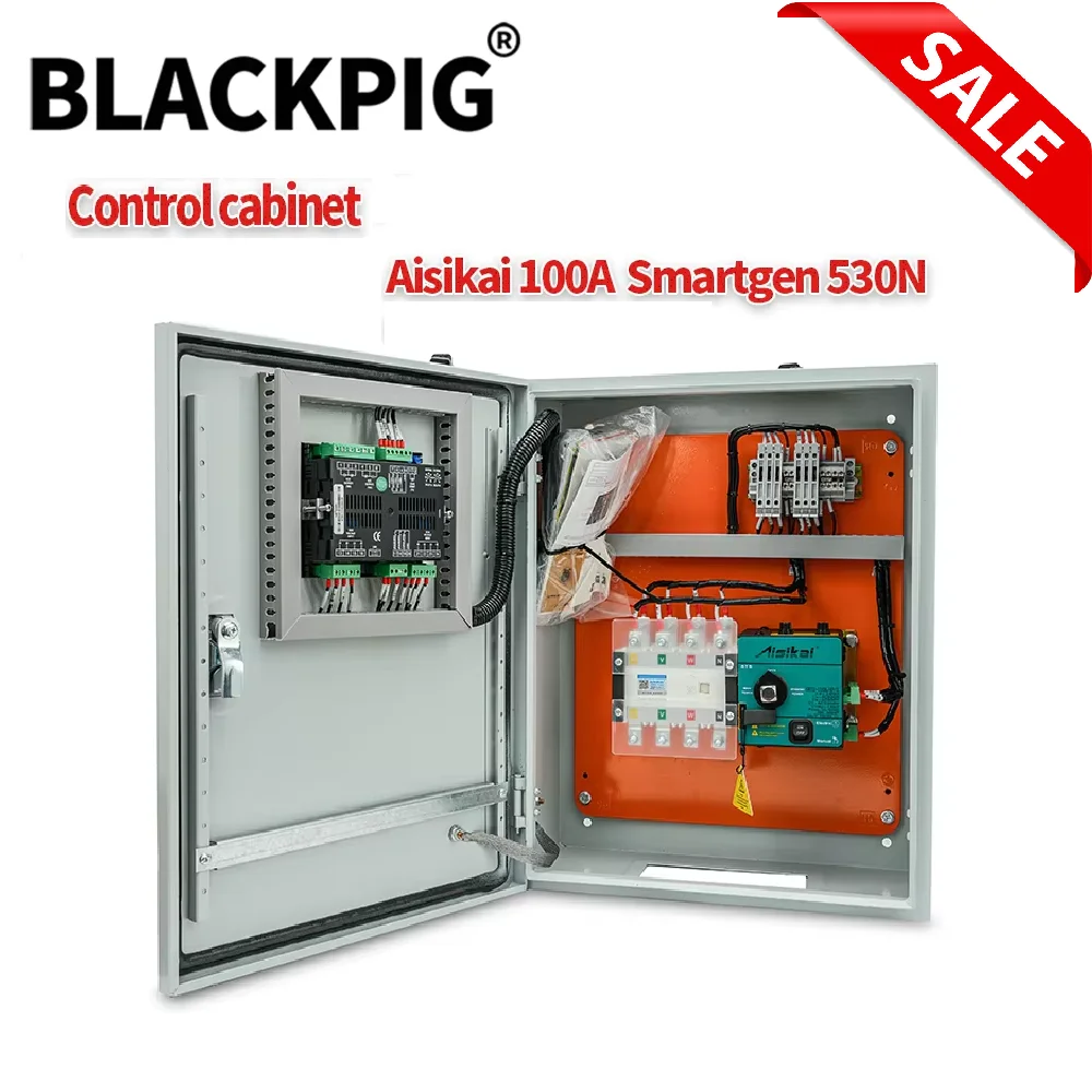 AISIKAI 100A 125A 160A ATS Control Box With Automatic Transfer Switch Smartgen Controller HAT530N Generator Control Cabinet