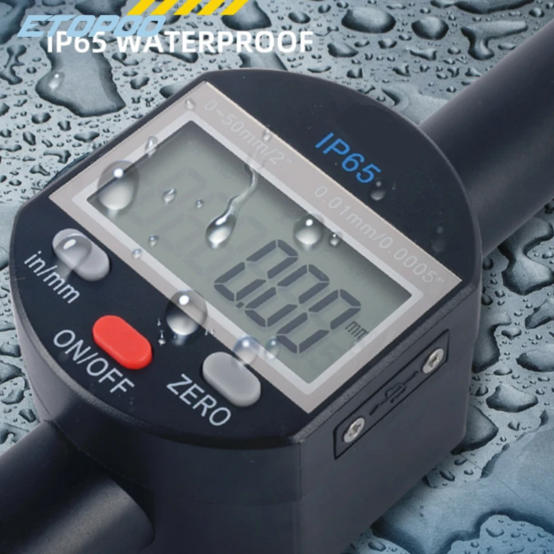 Imagem -03 - Impermeável Indicador Digital Dial Medidor de Alta Precisão Altímetro de Profundidade Medidor Instrumento de Medição 0001 mm Ip65