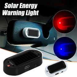 Car Strobe Signal Safety LED Light Flash Warning Imitation Alarm Light Car Wireless Solar Warning Night Sensor Anti-alarm Light