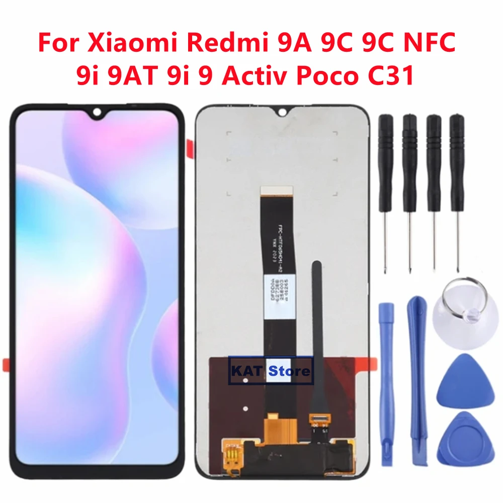 For Xiaomi Redmi 9A 9C 9C NFC 9i 9AT 9i 9 Activ Poco C31 LCD Screen Touch Digitizer Full Assembly Replacement