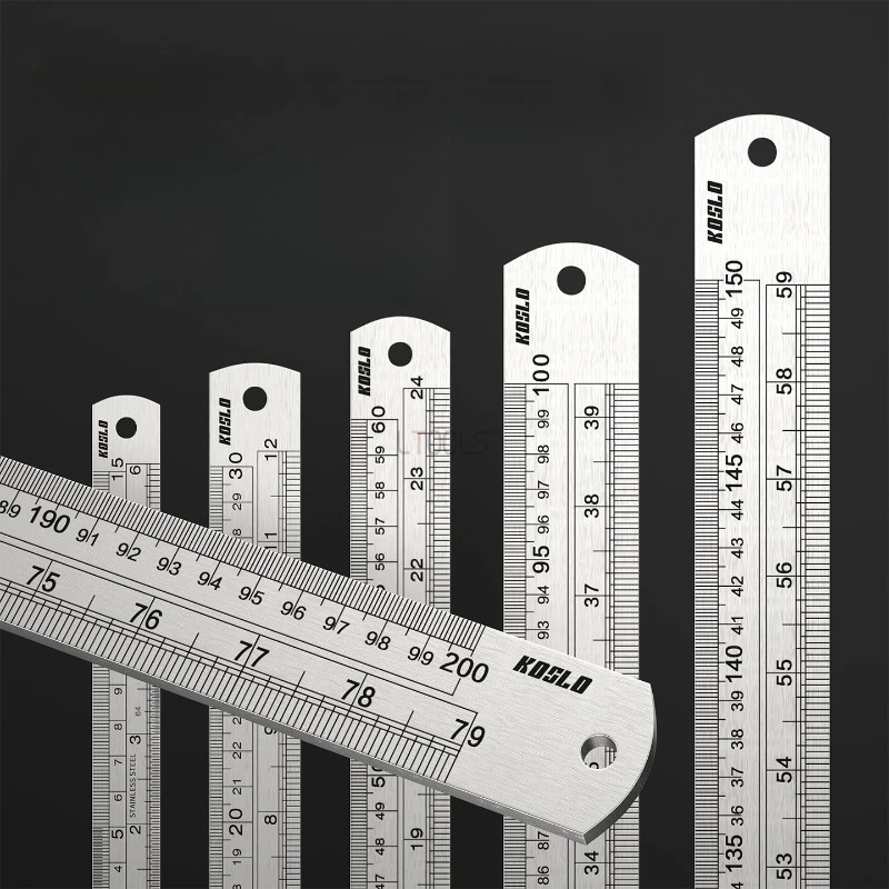 

Metric and Inch Dual Scale Steel Ruler Double-side Woodworking Drafting Measuring Ruler Precision Stainless Steel Straight Ruler