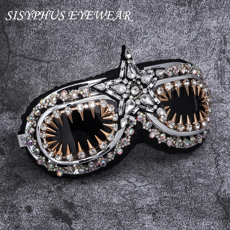 

Retro Harley Goggles Motorcycle Off-Road Goggles Cycling Glasses Diamond-Encrusted Five-Pointed Star Glasses Anti-Droplet Protective Glasses