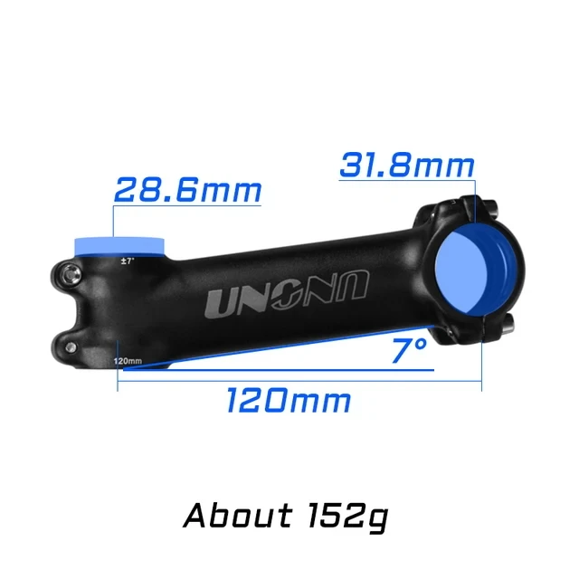 UNO MTB-Fahrradvorbau -7 17 35 Grad ultraleichte Aluminiumlegierung 31,8 mm 60 70 80 90 100 110 120 130 mm Rennradvorbau King Alloy